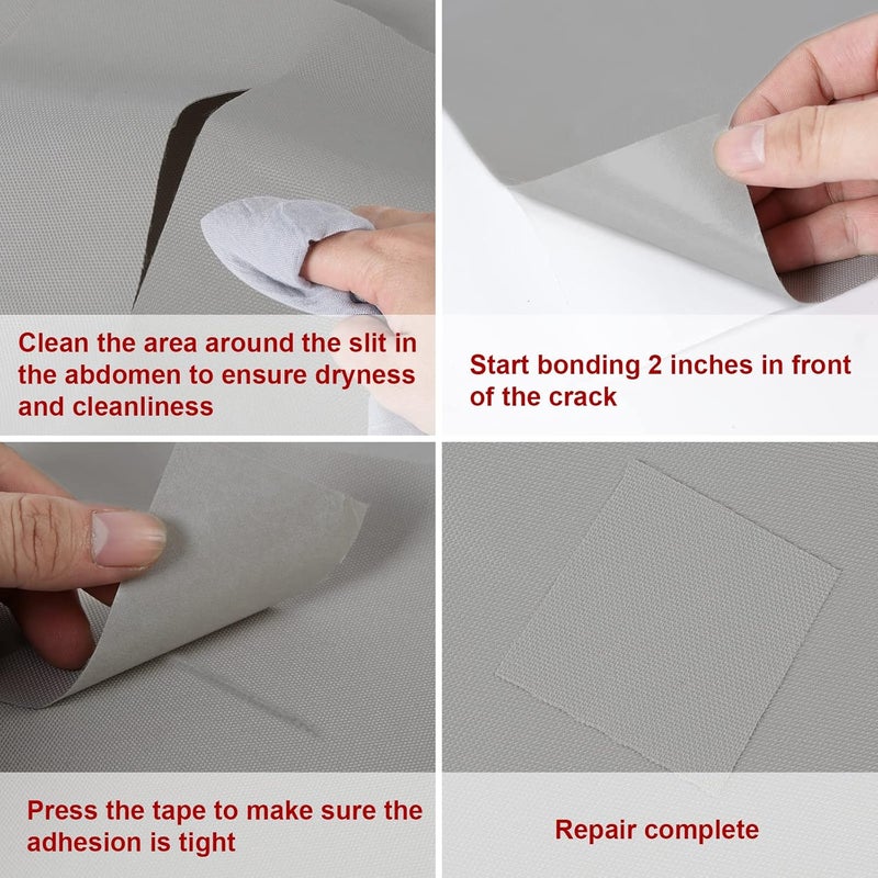 Tuszom 900D 3PCS (28.5" L*19" W) RV Cover Repair kit Waterproof Heavy Duty Self-Adhesive Canvas Patch Repair kit for Boat Cover RV Cover - Image 2